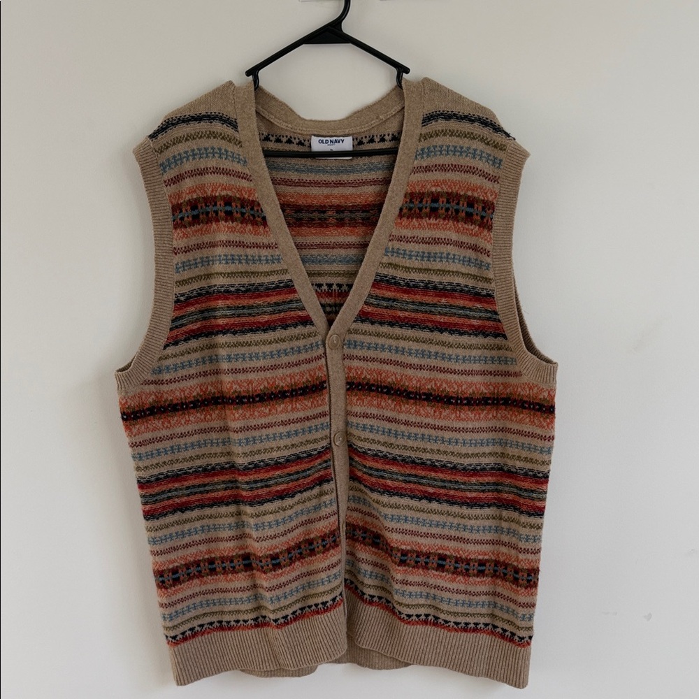 Old Navy Multicolor Striped Vest